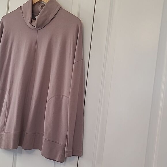 J. Jill Purejill Lavender Pima Cotton Modal Long Sleeve Turtle Neck Top Size M - Picture 4 of 8